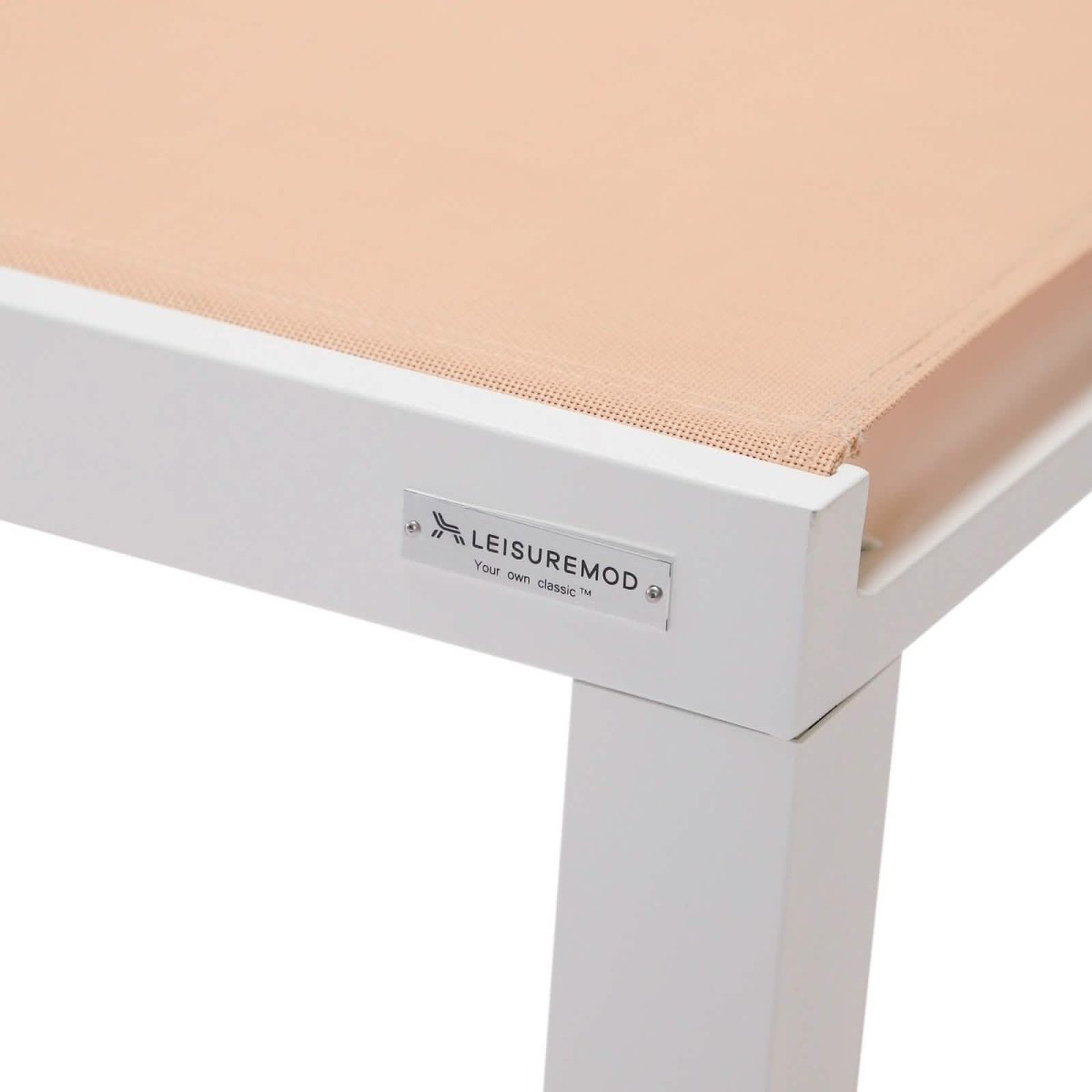 Marlin Modern White Aluminum Outdoor Chaise Lounge Chair With Square Fire Pit Side Table Set of 2 Burgundy Leisuremod