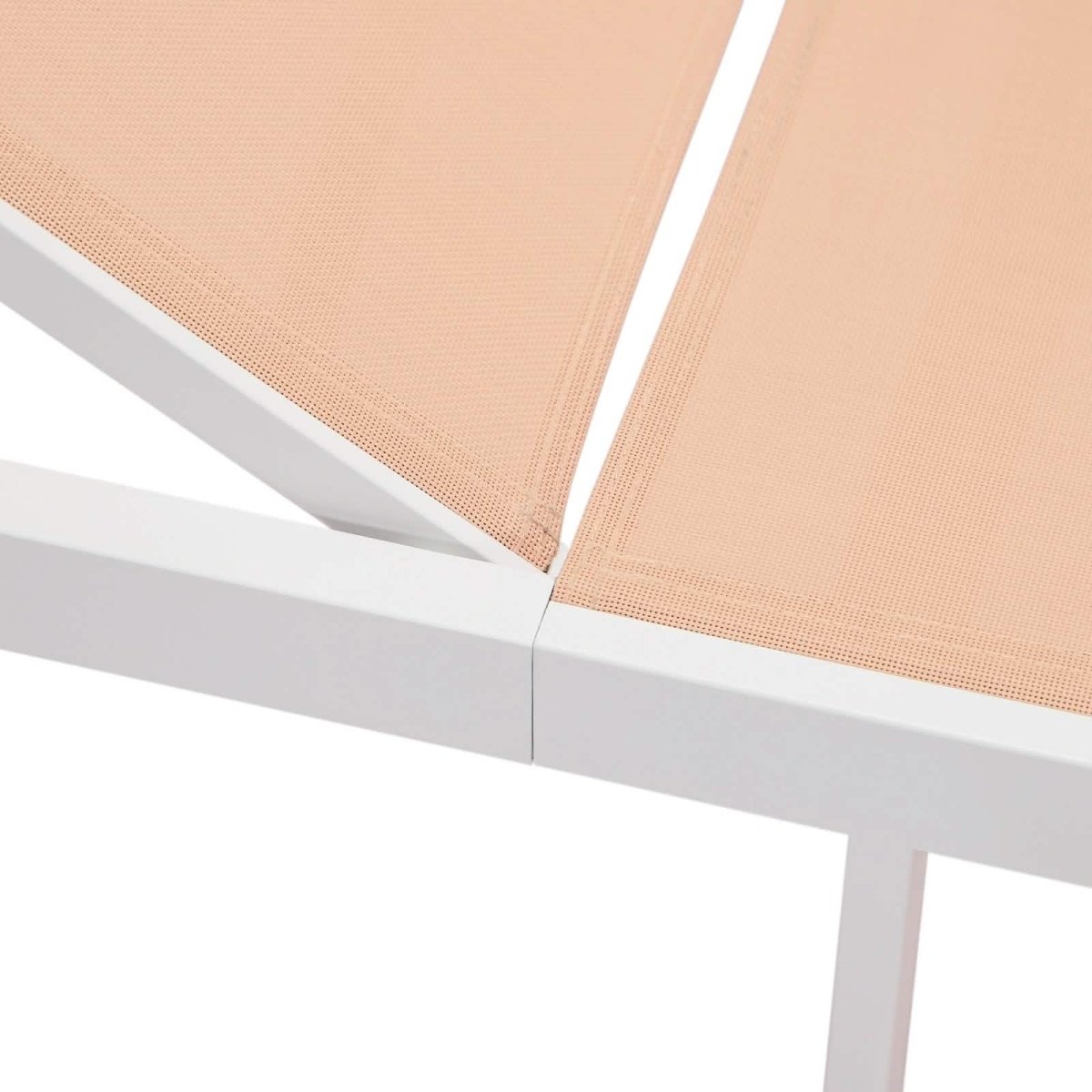 Marlin Modern White Aluminum Outdoor Chaise Lounge Chair With Square Fire Pit Side Table Set of 2 Burgundy Leisuremod