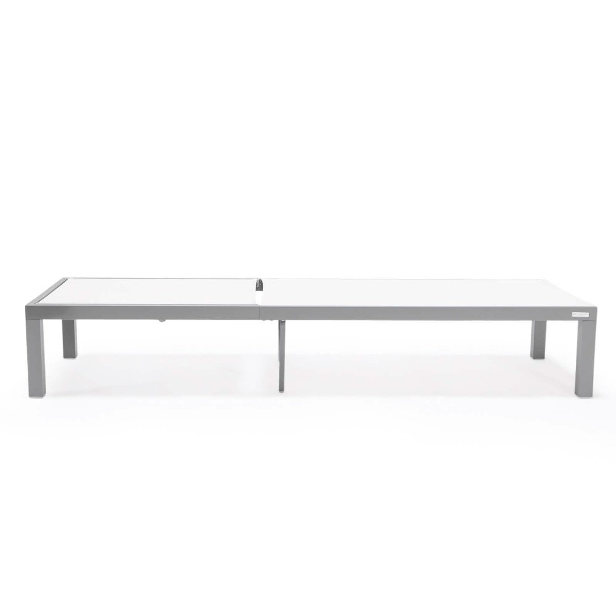Marlin Patio Chaise Lounge Chair with Grey Aluminum Frame, Set of 2