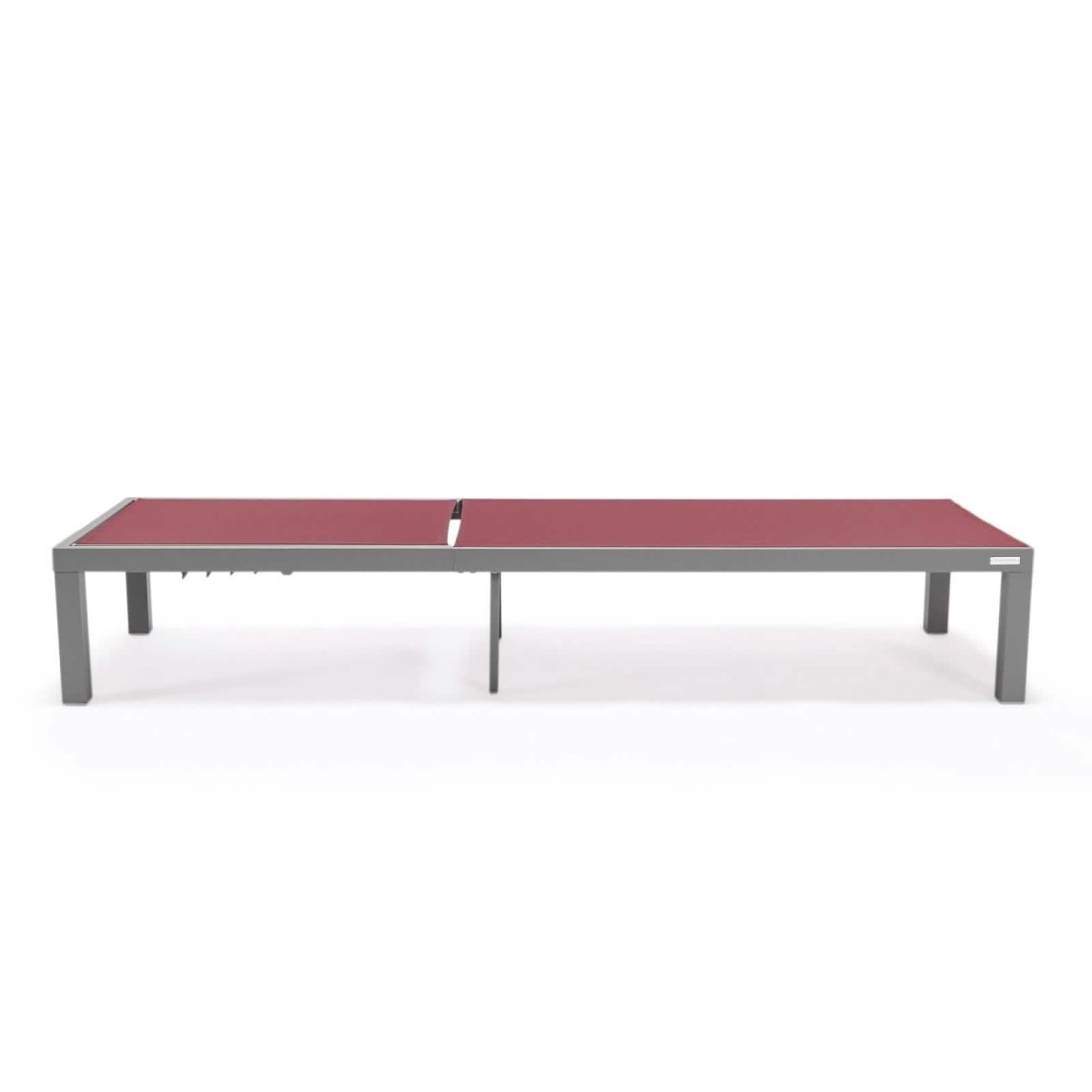 Marlin Patio Chaise Lounge Chair with Grey Aluminum Frame, Set of 2