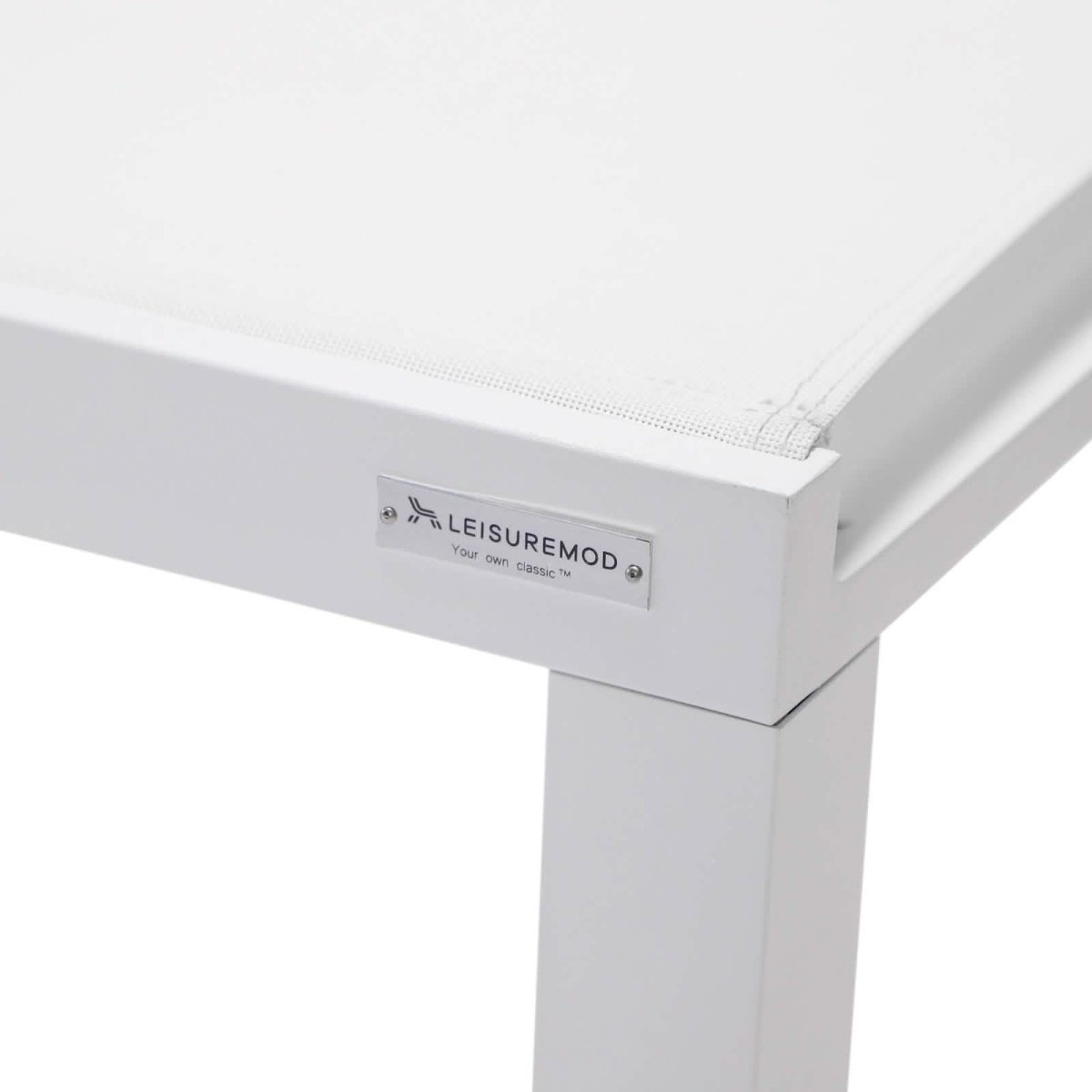Marlin Patio Chaise Lounge Chair with White Aluminum Frame, Set of 2