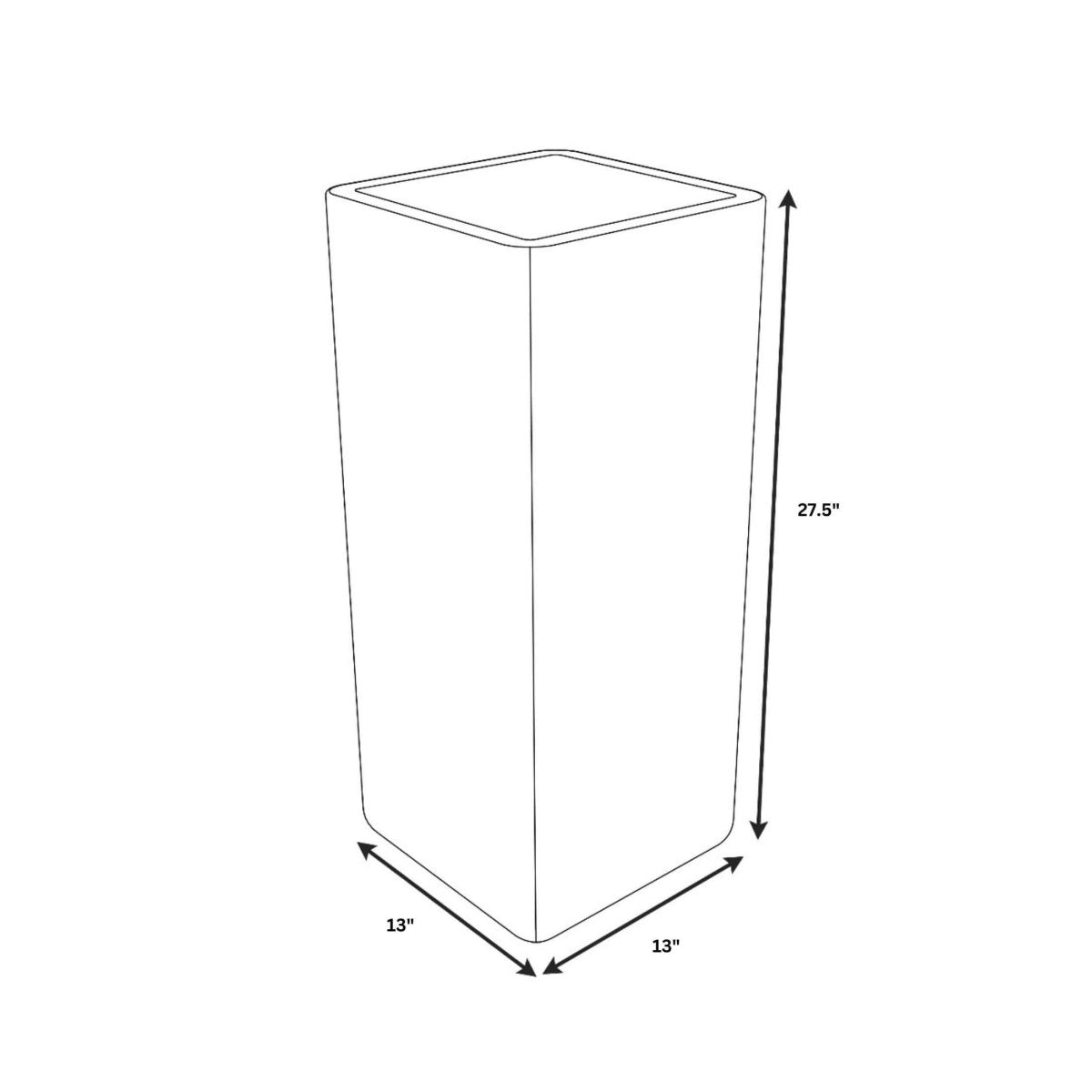 Marquee Fiberstone and MGO Clay Square Planter Pot for Indoor and Outdoor