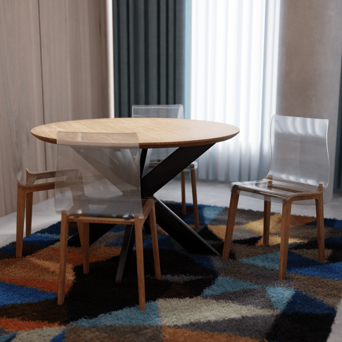 Marsden Modern Dining Side Chair With Beech Wood Legs