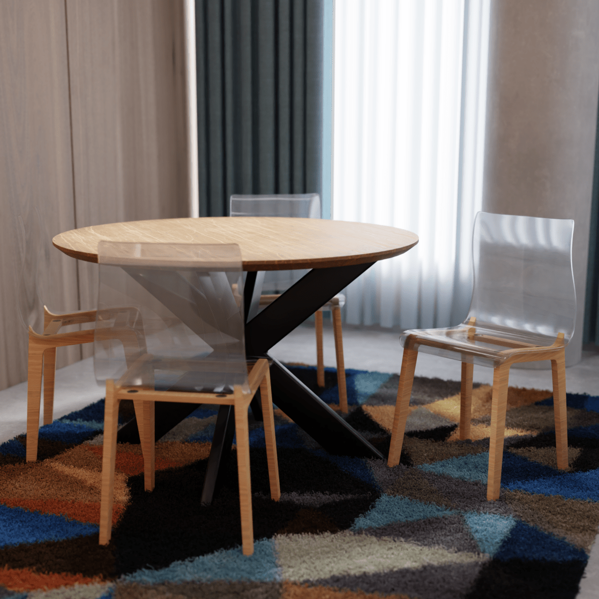 Marsden Modern Dining Side Chair With Beech Wood Legs