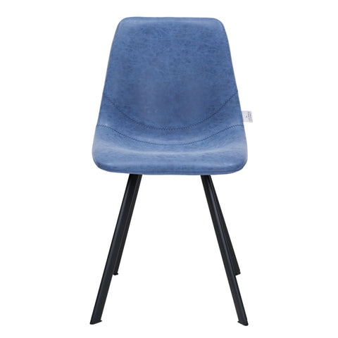 Markley Modern Leather Dining Chair With Metal Legs Set of 2