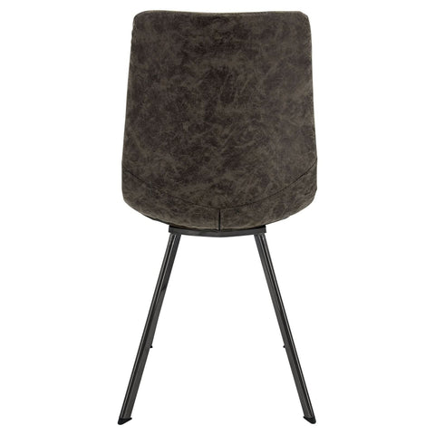 Markley Modern Leather Dining Chair With Metal Legs Set of 4