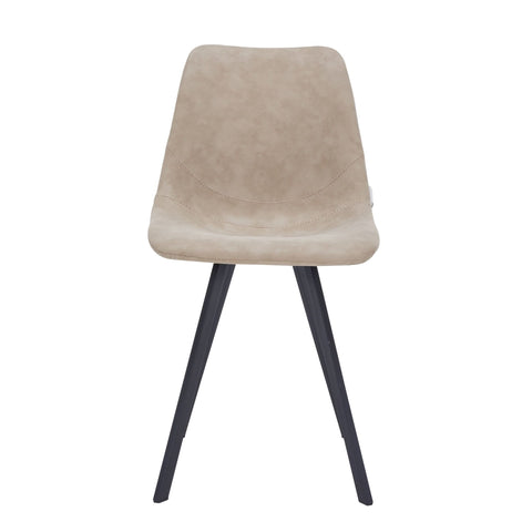 Markley Modern Leather Dining Chair With Metal Legs Set of 2