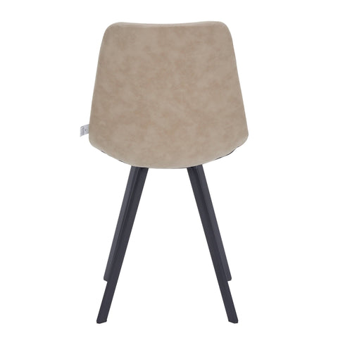 Markley Modern Leather Dining Chair With Metal Legs Set of 2