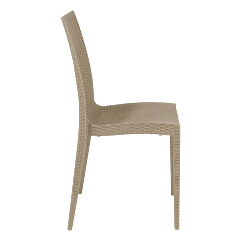 Mace Patio Outdoor Dining Chair with Weave Design in Polypropylene