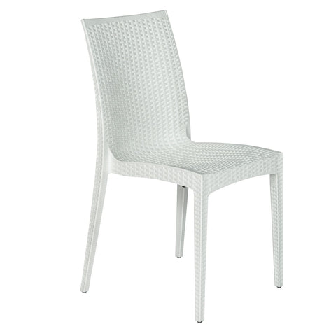 Mace Patio Outdoor Dining Chair with Weave Design in Polypropylene