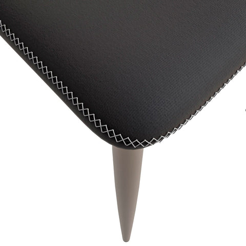 Mosaic Dining Chair Upholstered Fabric Foam Cushioned Chair with Metal Legs