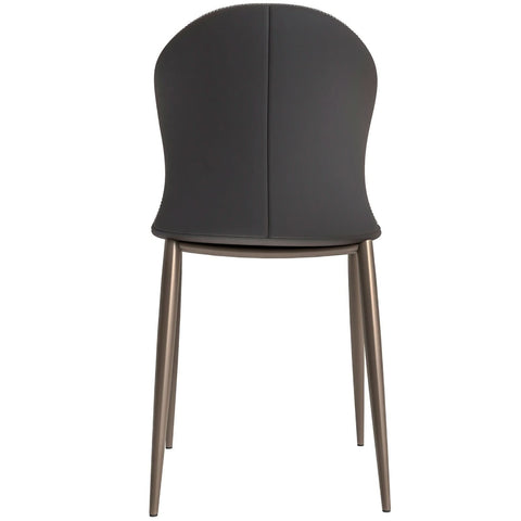 LeisureMod Mosaic Modern Dining Chair Upholstered Fabric Side Chair Foam Cushioned Modern Accent Chair with Metal Legs