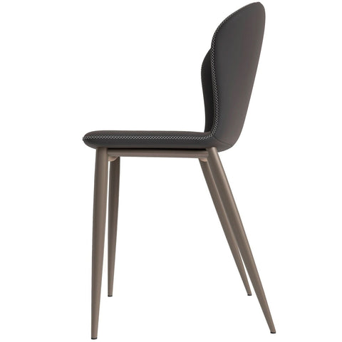 LeisureMod Mosaic Modern Dining Chair Upholstered Fabric Side Chair Foam Cushioned Modern Accent Chair with Metal Legs