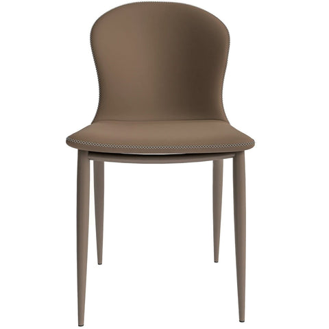 LeisureMod Mosaic Modern Dining Chair Upholstered Fabric Side Chair Foam Cushioned Modern Accent Chair with Metal Legs