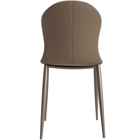 LeisureMod Mosaic Modern Dining Chair Upholstered Fabric Side Chair Foam Cushioned Modern Accent Chair with Metal Legs