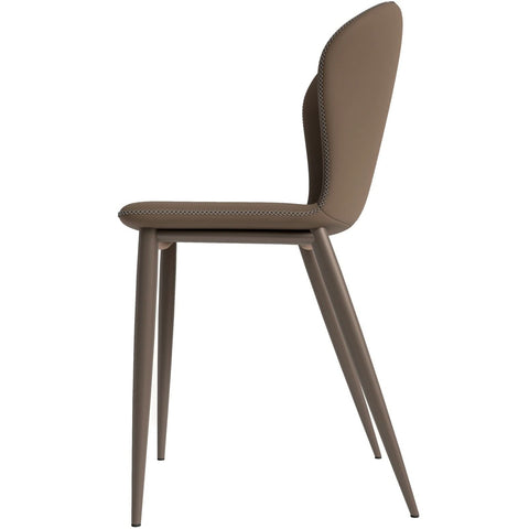 LeisureMod Mosaic Modern Dining Chair Upholstered Fabric Side Chair Foam Cushioned Modern Accent Chair with Metal Legs