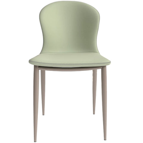 LeisureMod Mosaic Modern Dining Chair Upholstered Fabric Side Chair Foam Cushioned Modern Accent Chair with Metal Legs