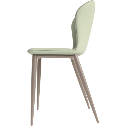 LeisureMod Mosaic Modern Dining Chair Upholstered Fabric Side Chair Foam Cushioned Modern Accent Chair with Metal Legs