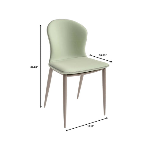 LeisureMod Mosaic Modern Dining Chair Upholstered Fabric Side Chair Foam Cushioned Modern Accent Chair with Metal Legs