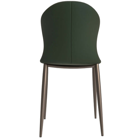 LeisureMod Mosaic Modern Dining Chair Upholstered Fabric Side Chair Foam Cushioned Modern Accent Chair with Metal Legs