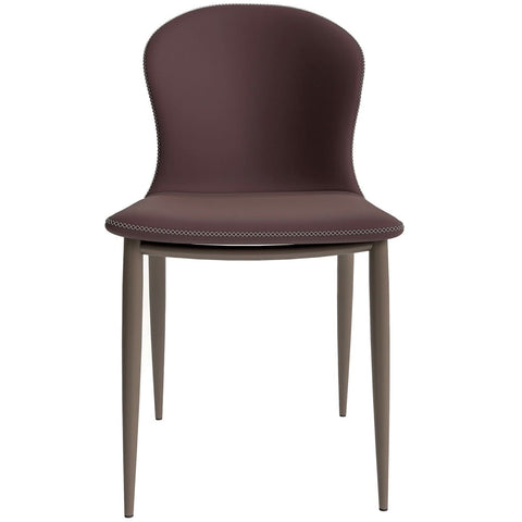 LeisureMod Mosaic Modern Dining Chair Upholstered Fabric Side Chair Foam Cushioned Modern Accent Chair with Metal Legs