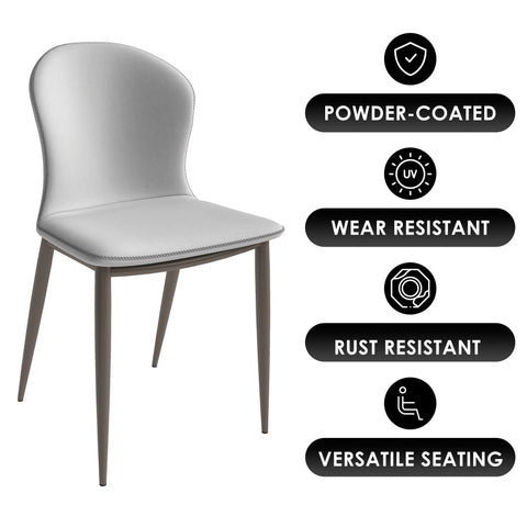 LeisureMod Mosaic Modern Dining Chair Upholstered Fabric Side Chair Foam Cushioned Modern Accent Chair with Metal Legs