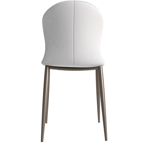 LeisureMod Mosaic Modern Dining Chair Upholstered Fabric Side Chair Foam Cushioned Modern Accent Chair with Metal Legs