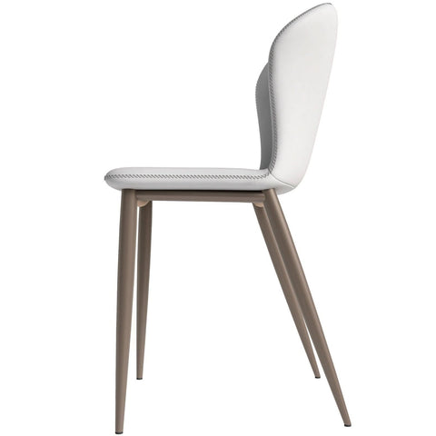 LeisureMod Mosaic Modern Dining Chair Upholstered Fabric Side Chair Foam Cushioned Modern Accent Chair with Metal Legs