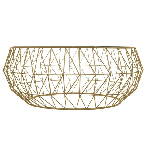 Malibu Modern Round Glass Top Coffee Table With Chrome Base