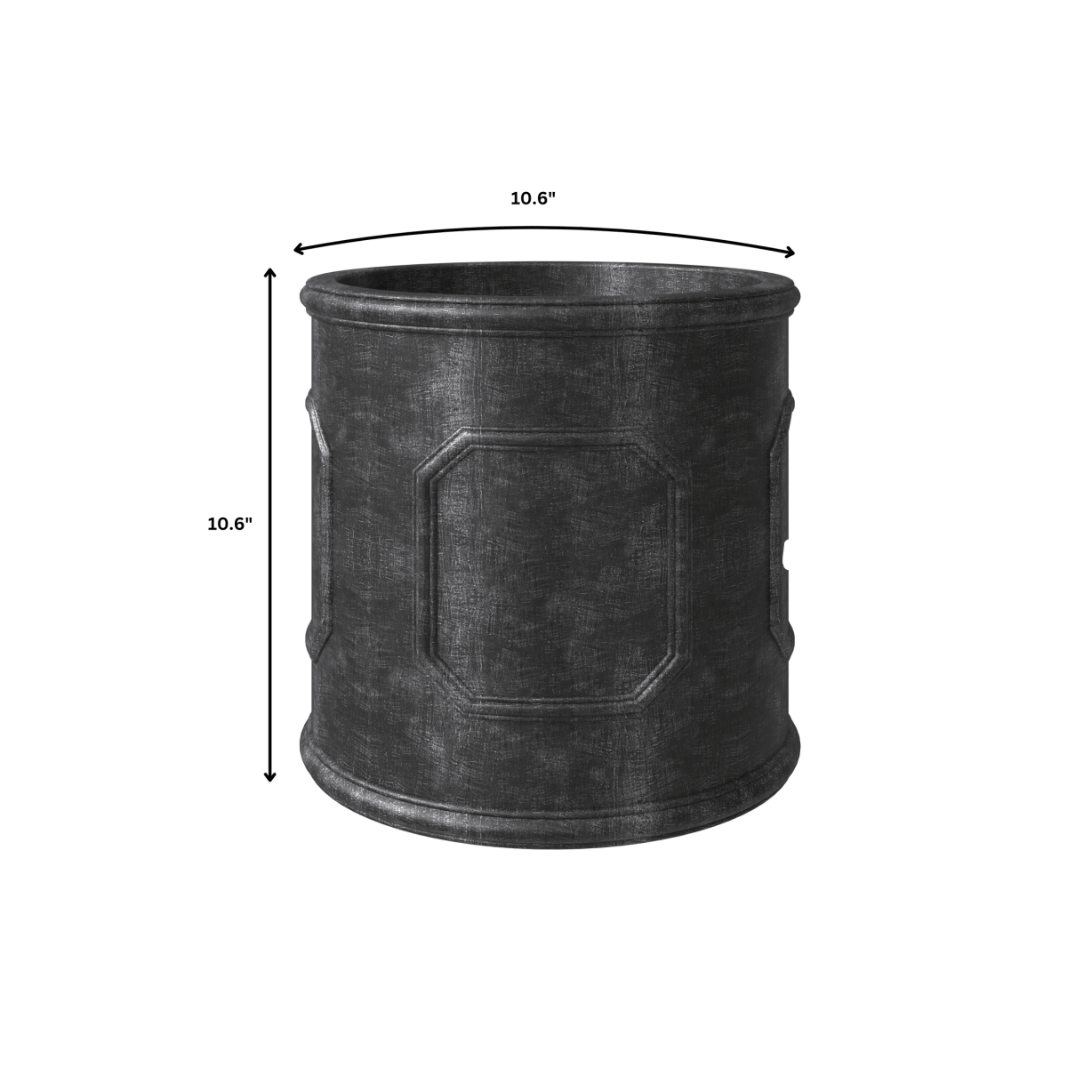 Meadow 5 - Piece Fiberstone and MGO Clay Planter Set, Mid - Century Modern Round Planter Pot for Indoor and Outdoor