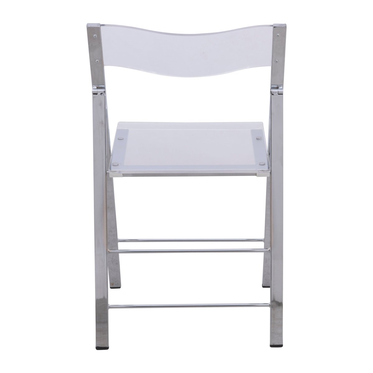 Menno Folding Dining Chair in Gold/Silver/Black Stainless Steel Frame and Base