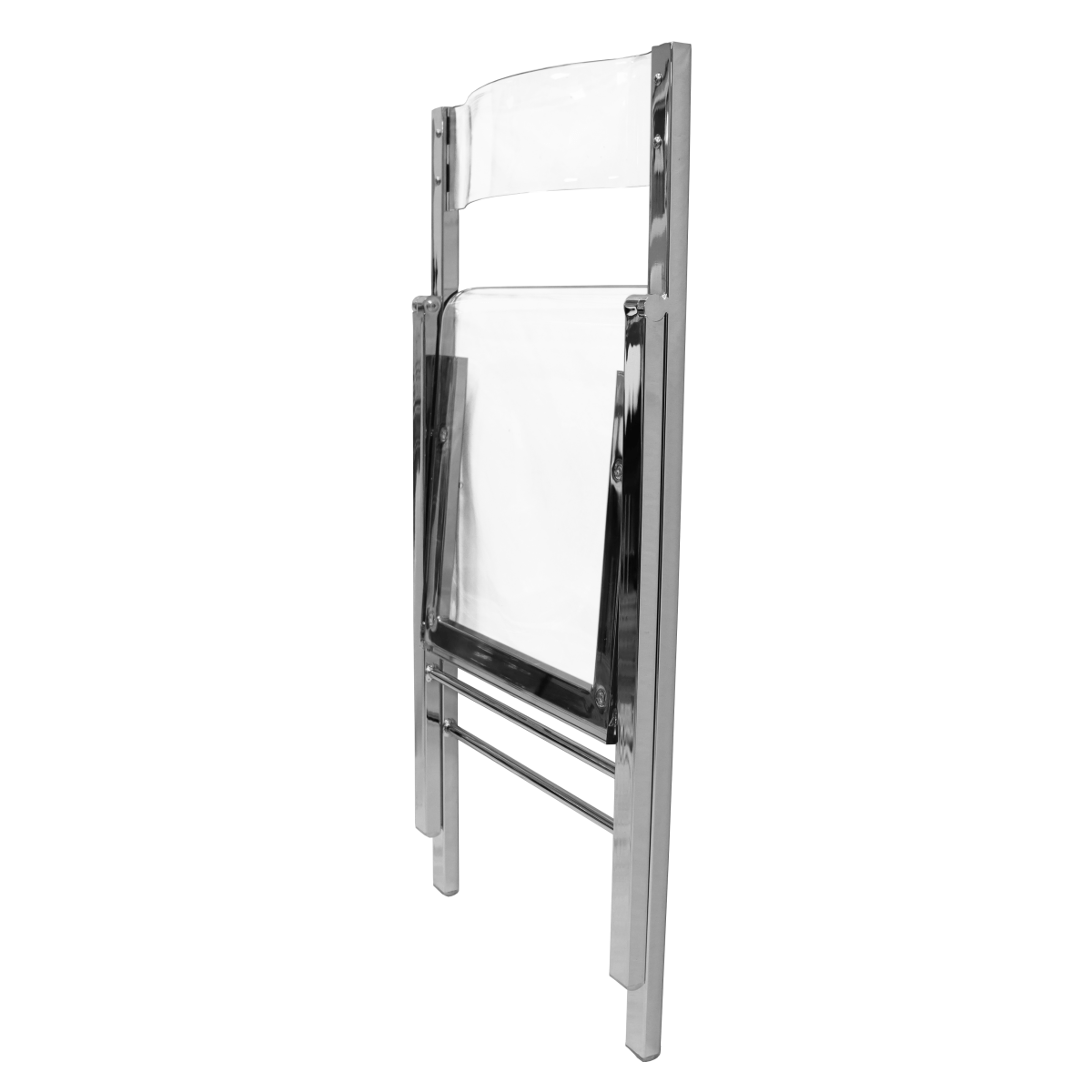 Menno Folding Dining Chair in Gold/Silver/Black Stainless Steel Frame and Base