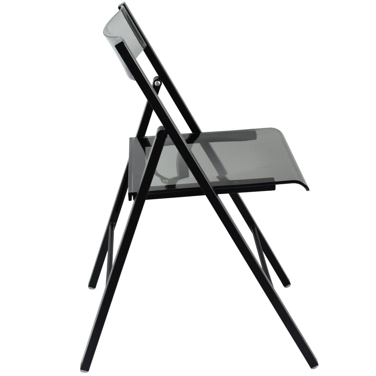 Menno Folding Dining Chair in Gold/Silver/Black Stainless Steel Frame and Base