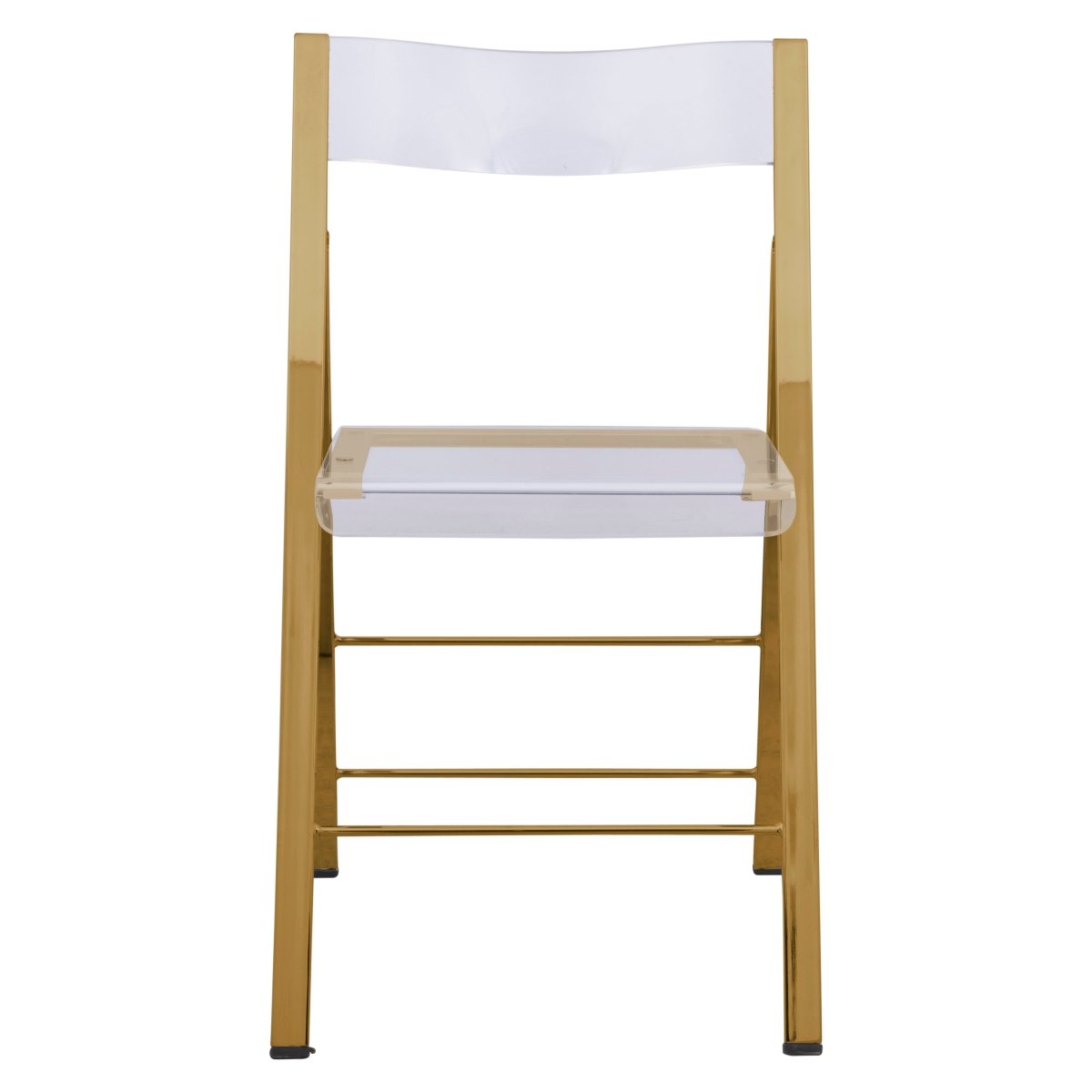 Menno Folding Dining Chair in Gold/Silver/Black Stainless Steel Frame and Base