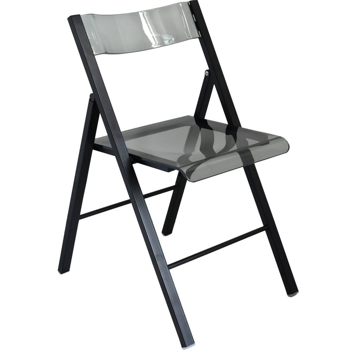 Menno Folding Dining Chair in Gold/Silver/Black Stainless Steel Frame and Base
