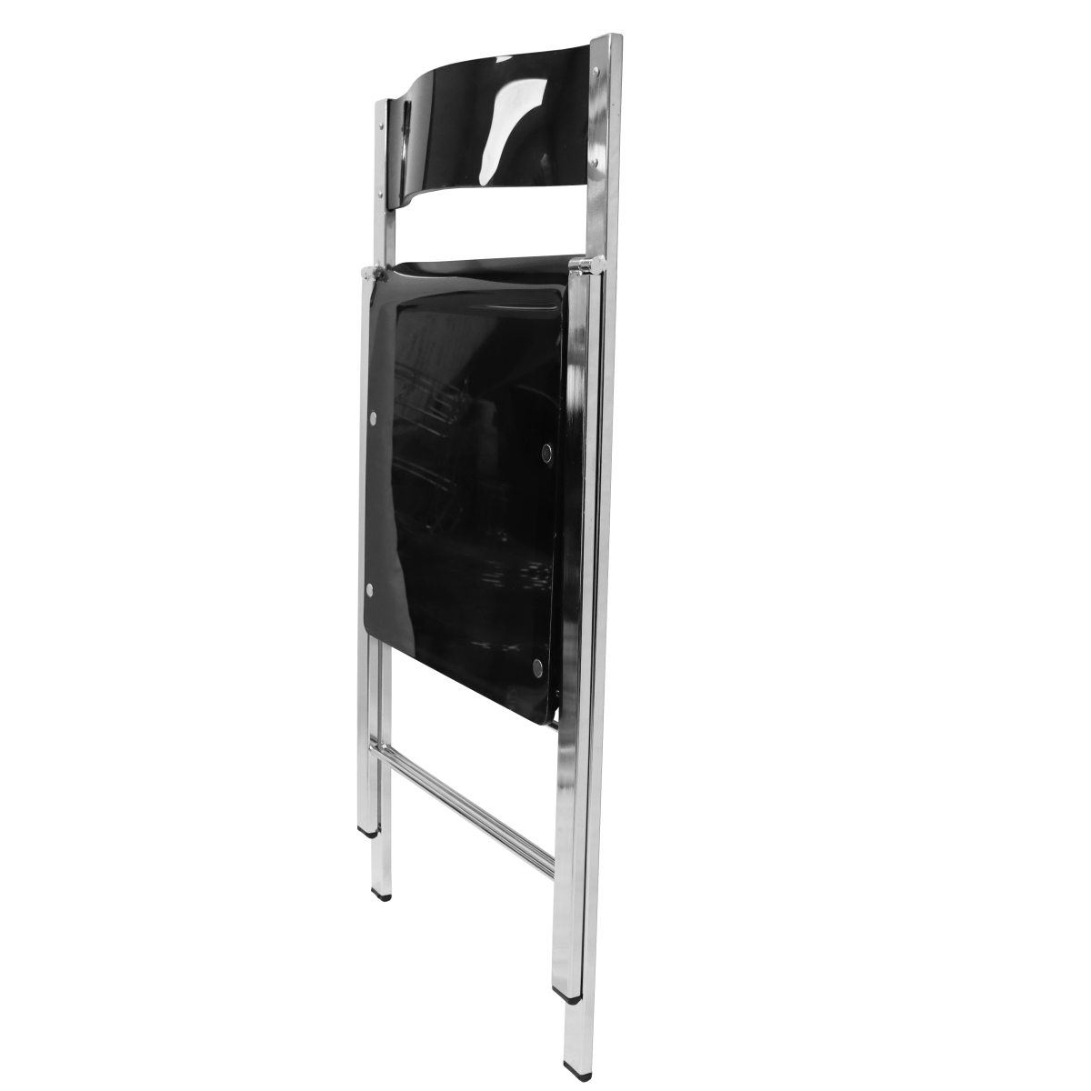 Menno Folding Dining Chair in Gold/Silver/Black Stainless Steel Frame and Base