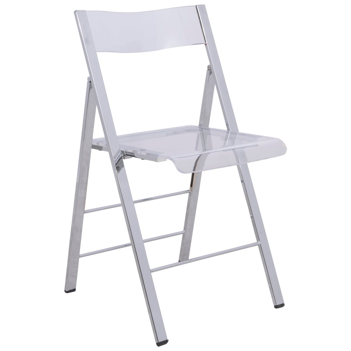 Menno Folding Dining Chair in Gold/Silver/Black Stainless Steel Frame and Base