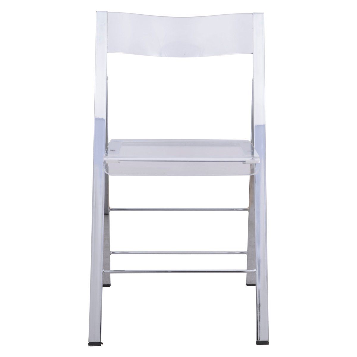 Menno Folding Dining Chair in Gold/Silver/Black Stainless Steel Frame and Base