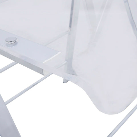 Menno Modern Acrylic Folding Chair Set of 2