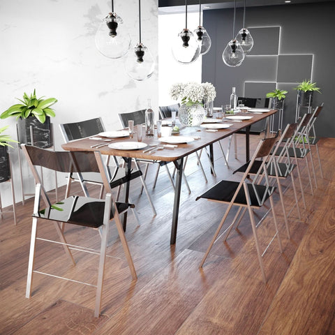 Menno Modern Acrylic Folding Chair Set of 2