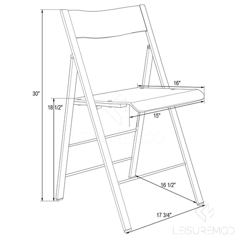Menno Modern Acrylic Folding Chair Set of 2