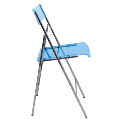 Menno Modern Acrylic Folding Chair Set of 2