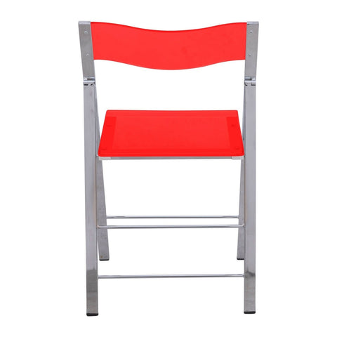 Menno Modern Acrylic Folding Chair Set of 2