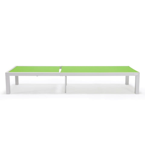 Marlin Patio Chaise Lounge Chair with White Aluminum Frame, Set of 2