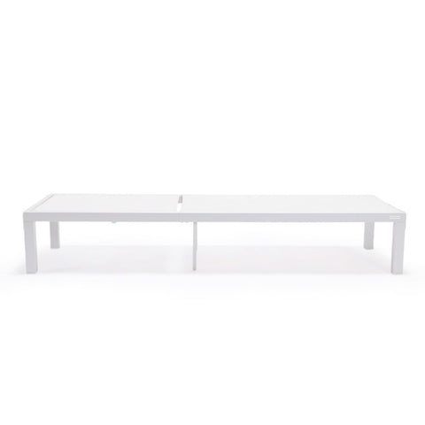 Marlin Patio Chaise Lounge Chair with White Aluminum Frame, Set of 2
