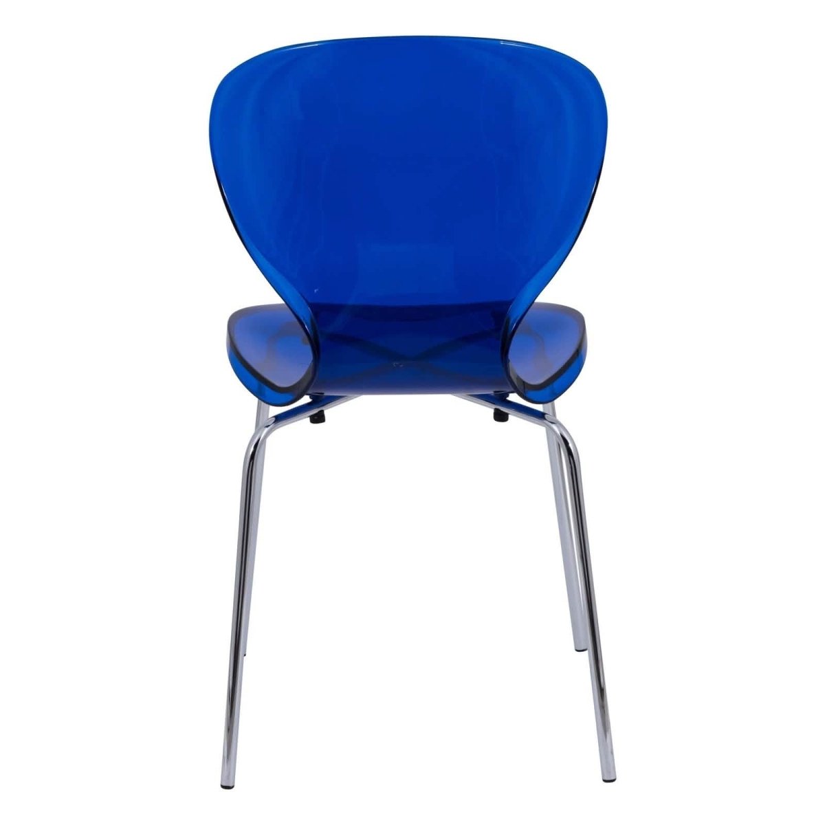 Modern Oyster Transparent Side Chair Set of 2
