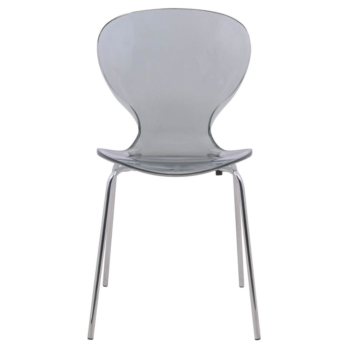 Modern Oyster Transparent Side Chair Set of 2