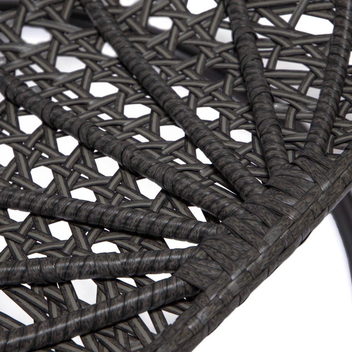 Modern Wicker Hanging Single Seating Egg Swing Chair in Beige/Charcoal/White Frame With Cushions