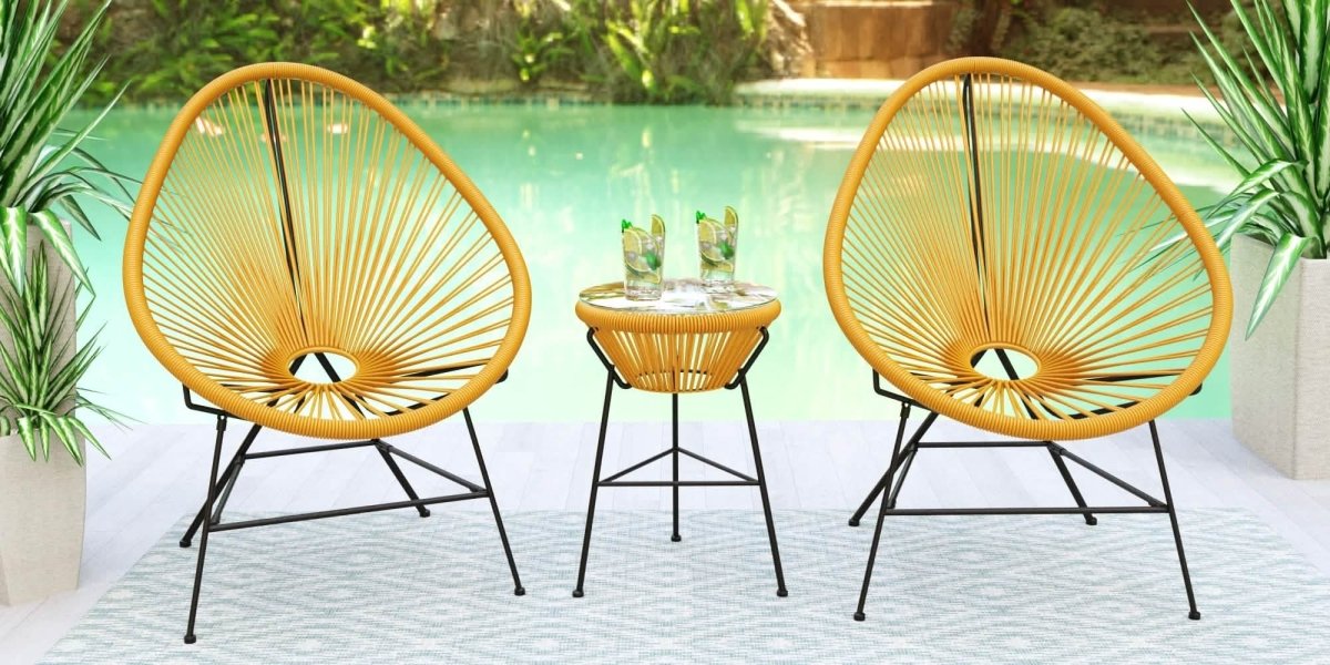Montara 3 Piece Outdoor Lounge Patio Chairs With Glass Top Table