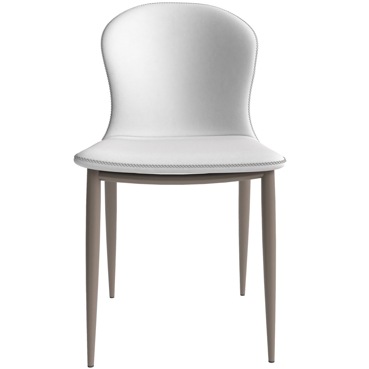 Mosaic Modern Dining Chair Upholstered Leather Vinyl Accent Chair with Curved Back